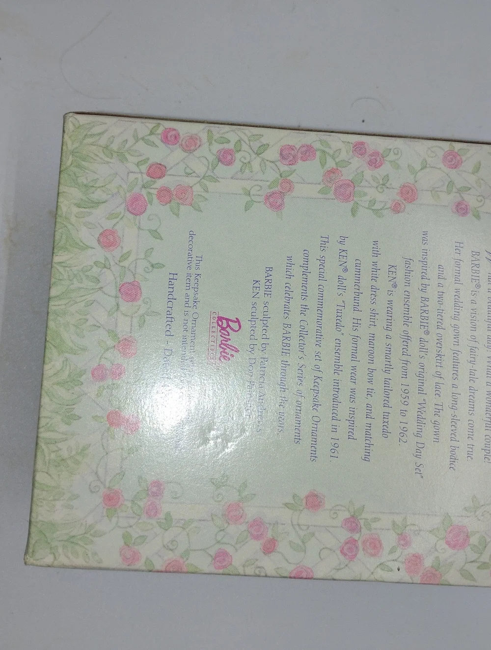 Hallmark Barbie & Ken Wedding Ornament Set - Pink & White